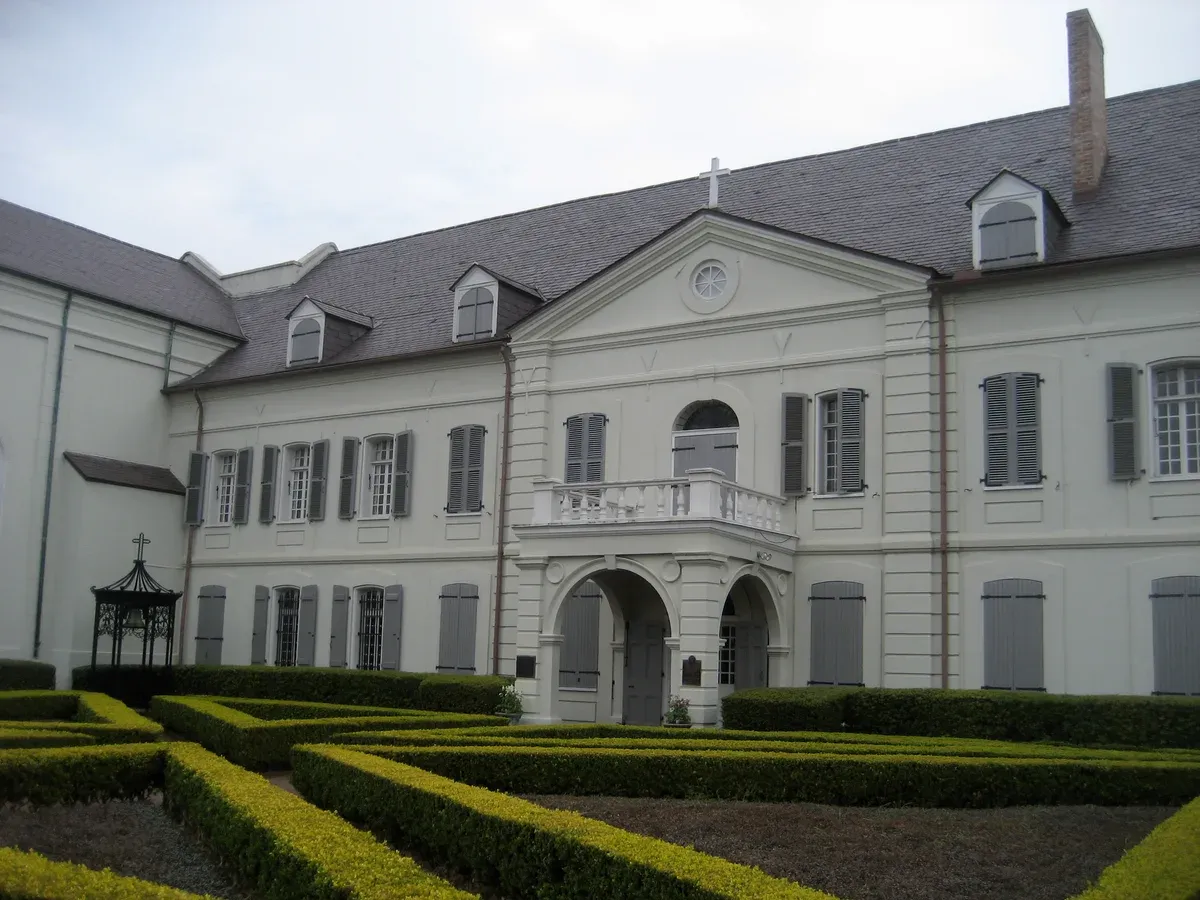 The Old Ursuline Convent seen from Chartres Street, the setting of the casket girls legend on New Orleans ghost tours
